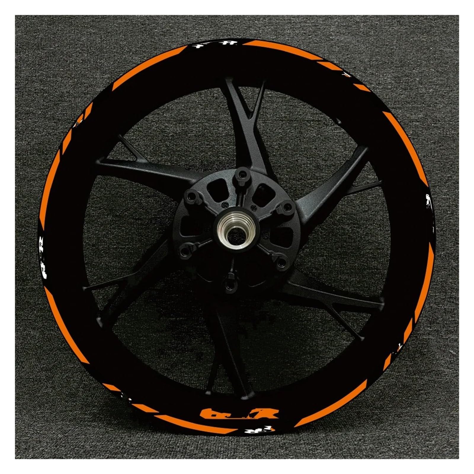 Motorrad-Rad Motorrad-Radaufkleber Reflektierende Aufkleber, Felgenstreifen, Motorrad Für S&uzuki Für GSXR Für GSX 17 Zoll Aufkleber Abziehbild(Orange) von ForgUe