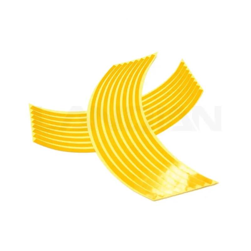 Motorrad-Rad Motorrad-Radaufkleber Reflektierende Aufkleber Felgenband Auto Fahrrad Für Für YZ 125 250 450 Für 250F Für 450F Aufkleber Abziehbild(Yellow) von ForgUe