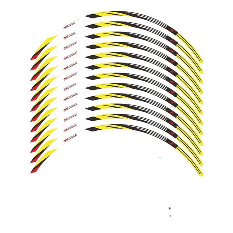 Motorrad-Rad Motorrad-Radaufkleber Wasserdicht, Nabenaufkleber Felgenstreifenban 17 Zoll Für NC750X Für NC750 Für NC 750 X Für 750X 2014–2023 Aufkleber Abziehbild(Gold) von ForgUe