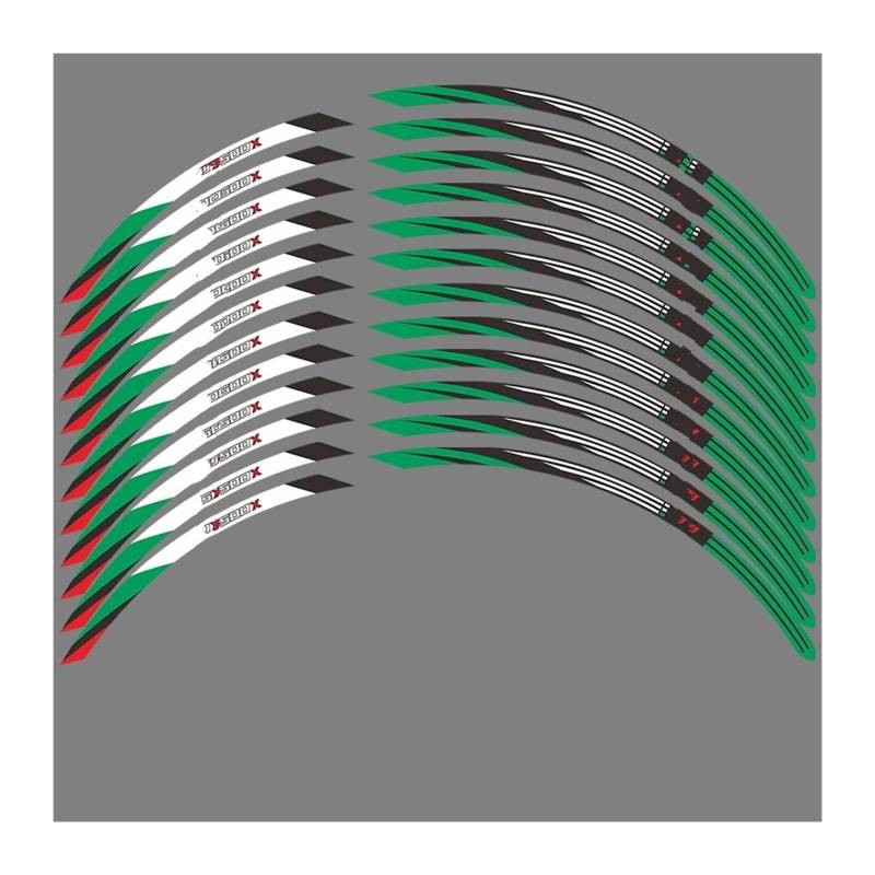 Motorrad-Rad Motorrad-Radaufkleber Wasserdichtes Zubehör Für CB500X Für CB 500X Für CB 500 X 2013–2018 Felgenstreifen-Abziehbilder Aufkleber Abziehbild(17-17inch Green) von ForgUe