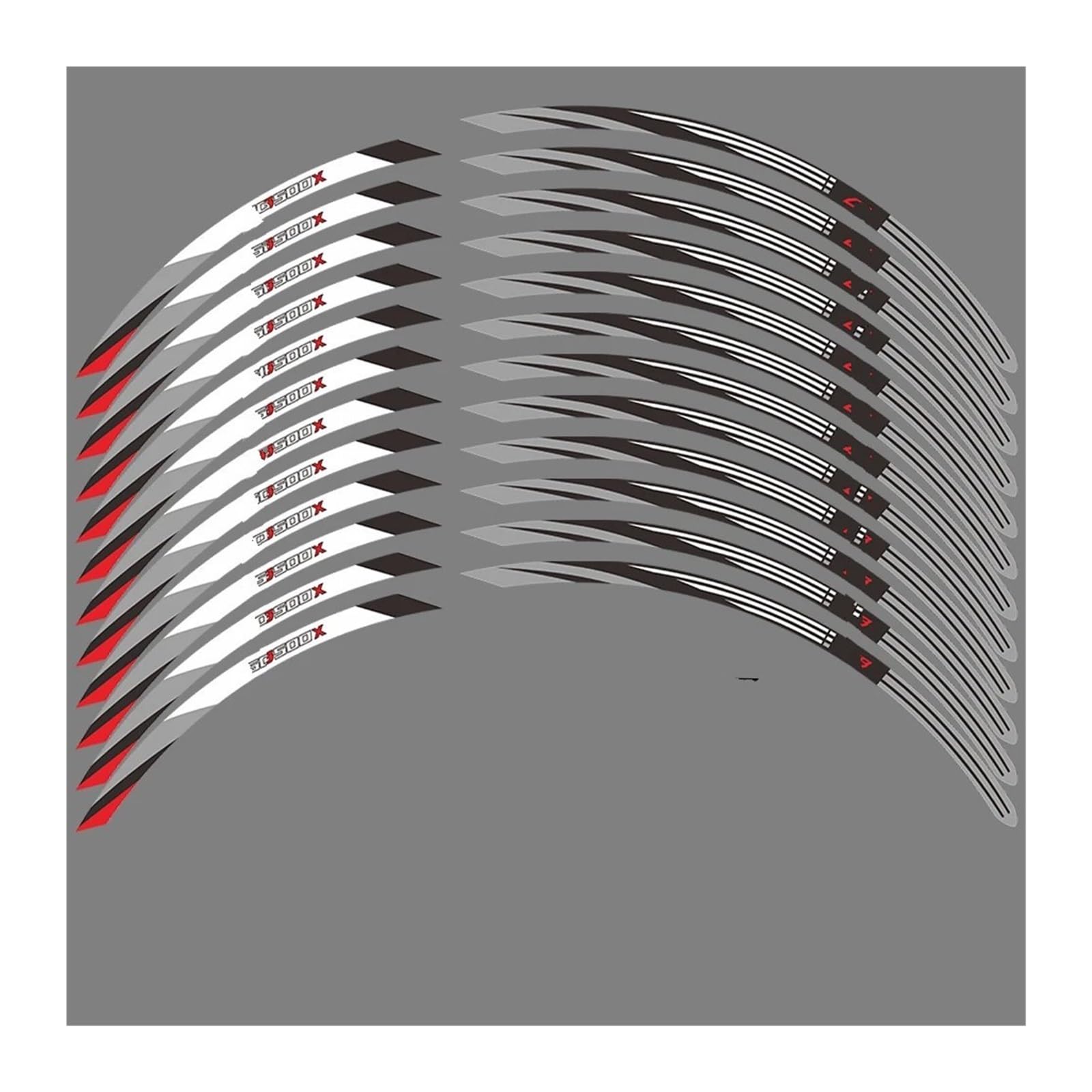 Motorrad-Rad Motorrad-Radaufkleber Wasserdichtes Zubehör Für CB500X Für CB 500X Für CB 500 X 2013–2018 Felgenstreifen-Abziehbilder Aufkleber Abziehbild(17-17inch Grey) von ForgUe