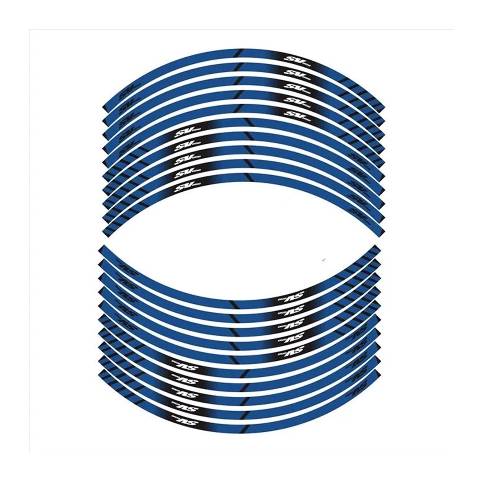 Motorrad-Rad Motorrad-Reifenaufkleber Reflektierender Dekorationsaufkleber Für Die Innere Felge Für S&uzuki Für SV650 Aufkleber Abziehbild(Blue) von ForgUe