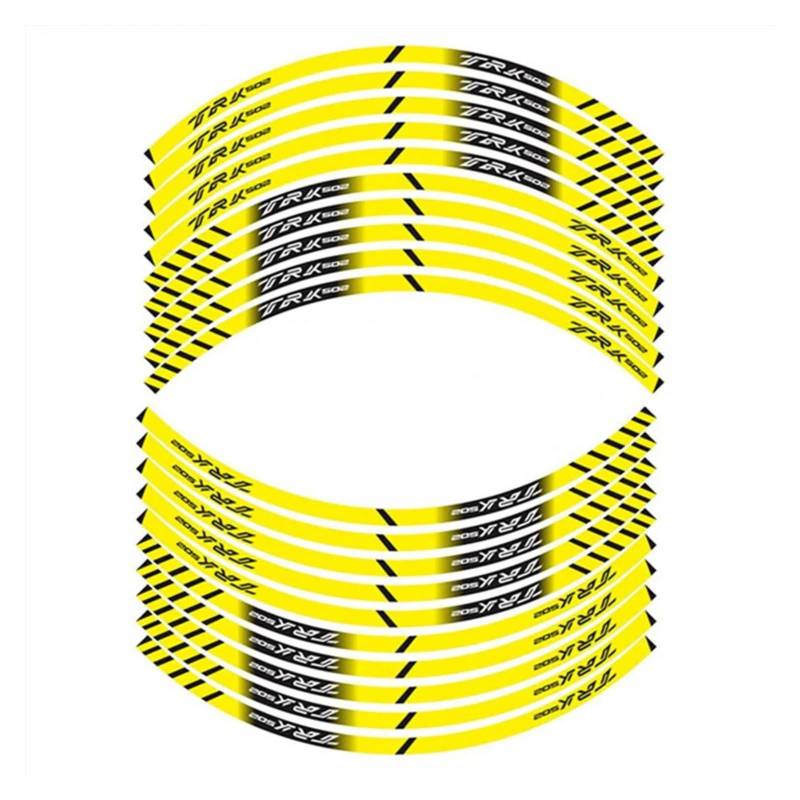 Motorrad-Rad Motorrad Vorder- Und Hinterräder Aufkleber Rad Reflektierende Aufkleber Für BENELI Für Trk502 Für Trk 502 Aufkleber Abziehbild(Yellow) von ForgUe