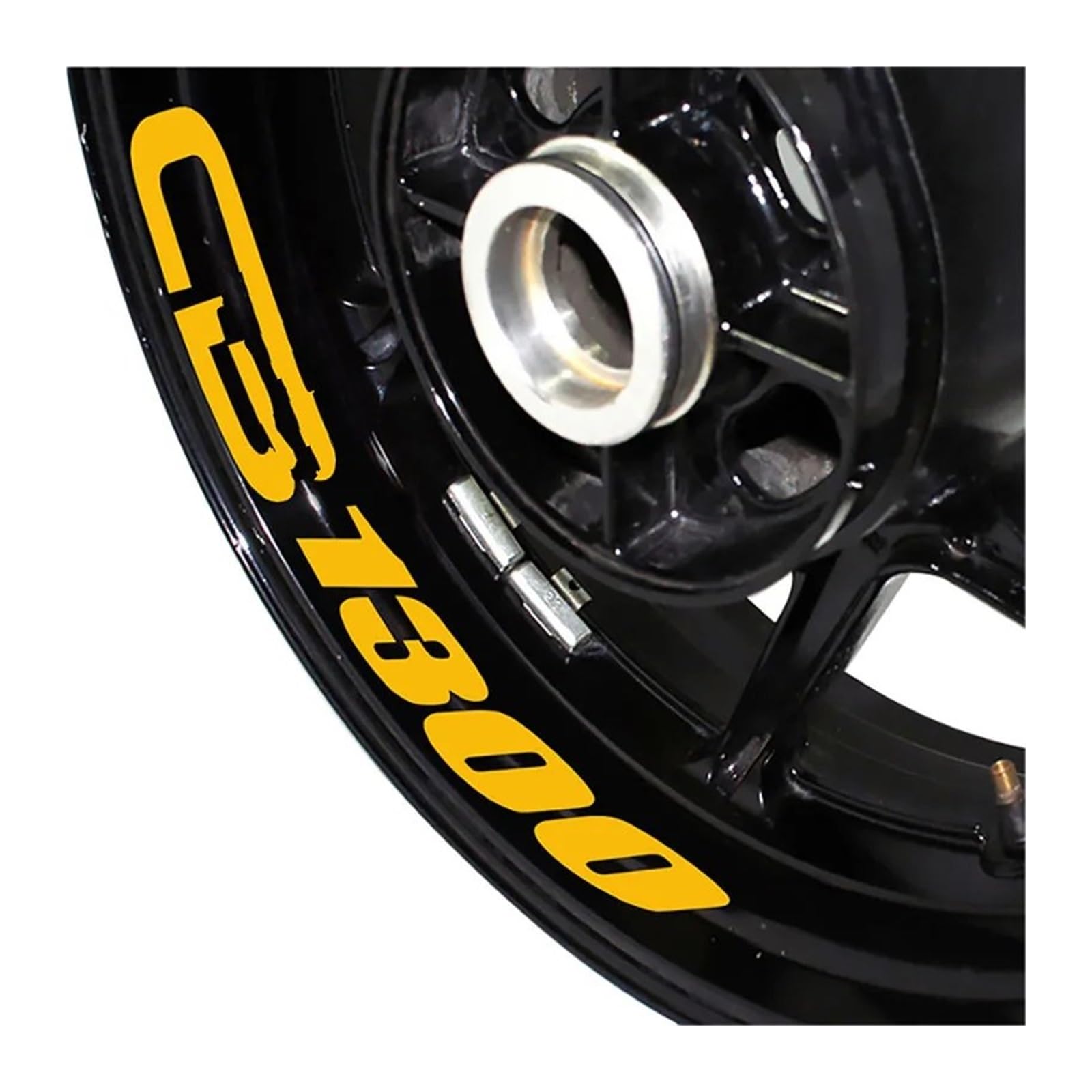 Motorrad-Rad Motorrad Vorne Hinten Rad Wasserdicht Reflektierende Felge Streifen Band Dekorative Aufkleber Für CB1300 Für Cb1300 Aufkleber Abziehbild(Reflective Yellow) von ForgUe