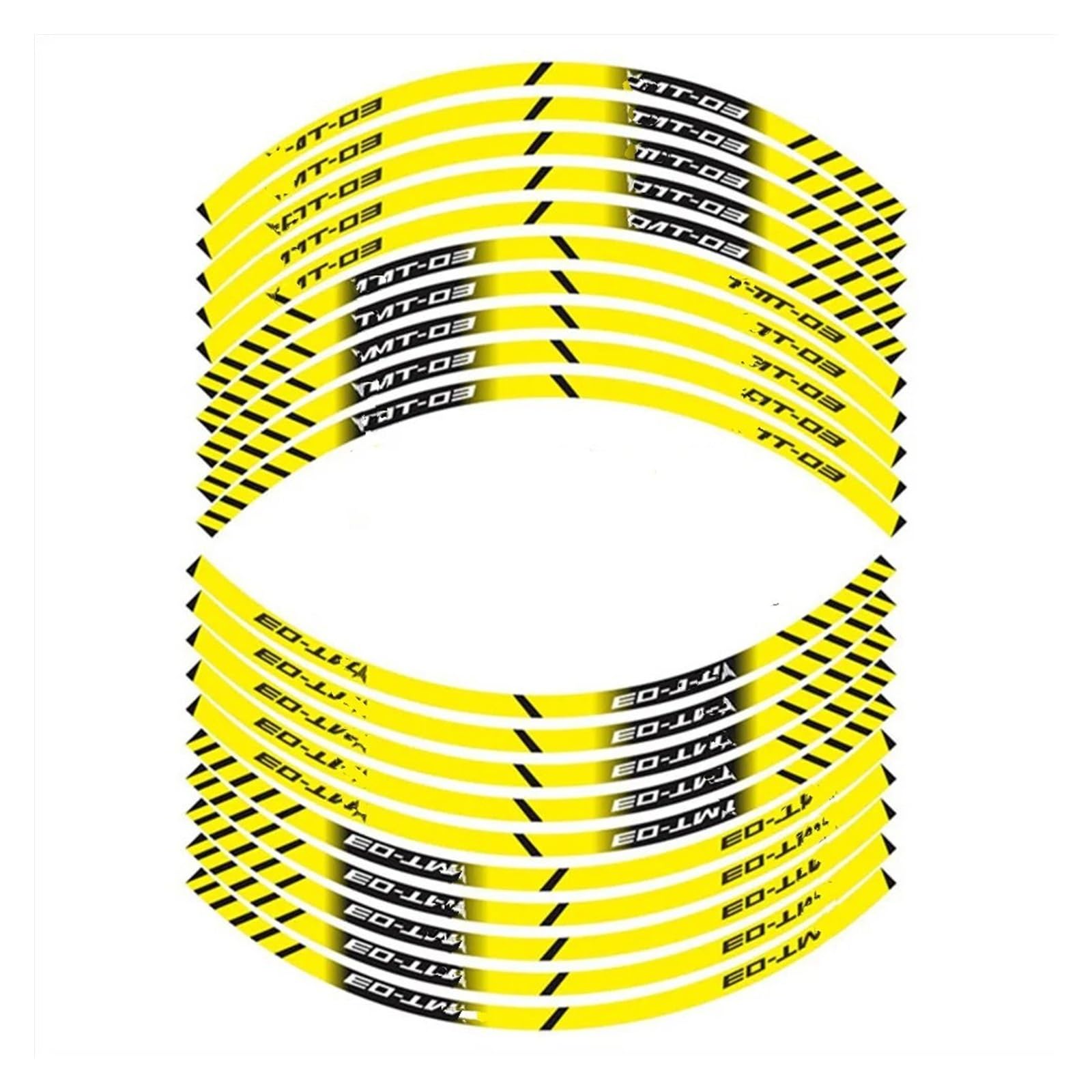 Motorrad-Rad Motorrad Vorne Und Hinten Räder Rad Reflektierende Aufkleber Für Für MT-03 Für MT03 Aufkleber Abziehbild(Yellow) von ForgUe