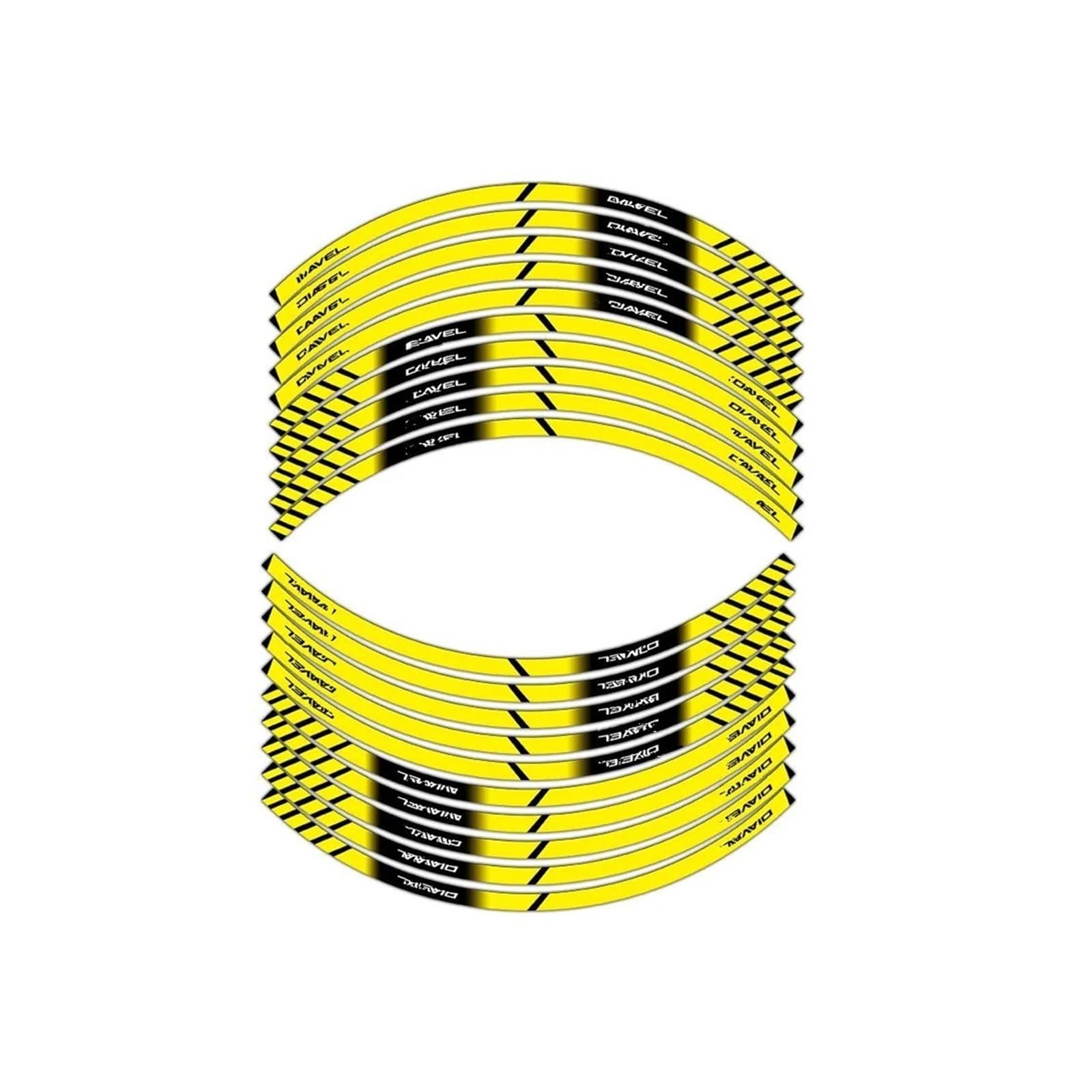 Motorrad-Rad Motorrad Zubehör Innere Rad Aufkleber Felge Reflektierende Dekoration Aufkleber Auto Zubehör Für D&UCATI Für DIAVEL Aufkleber Abziehbild(Yellow) von ForgUe