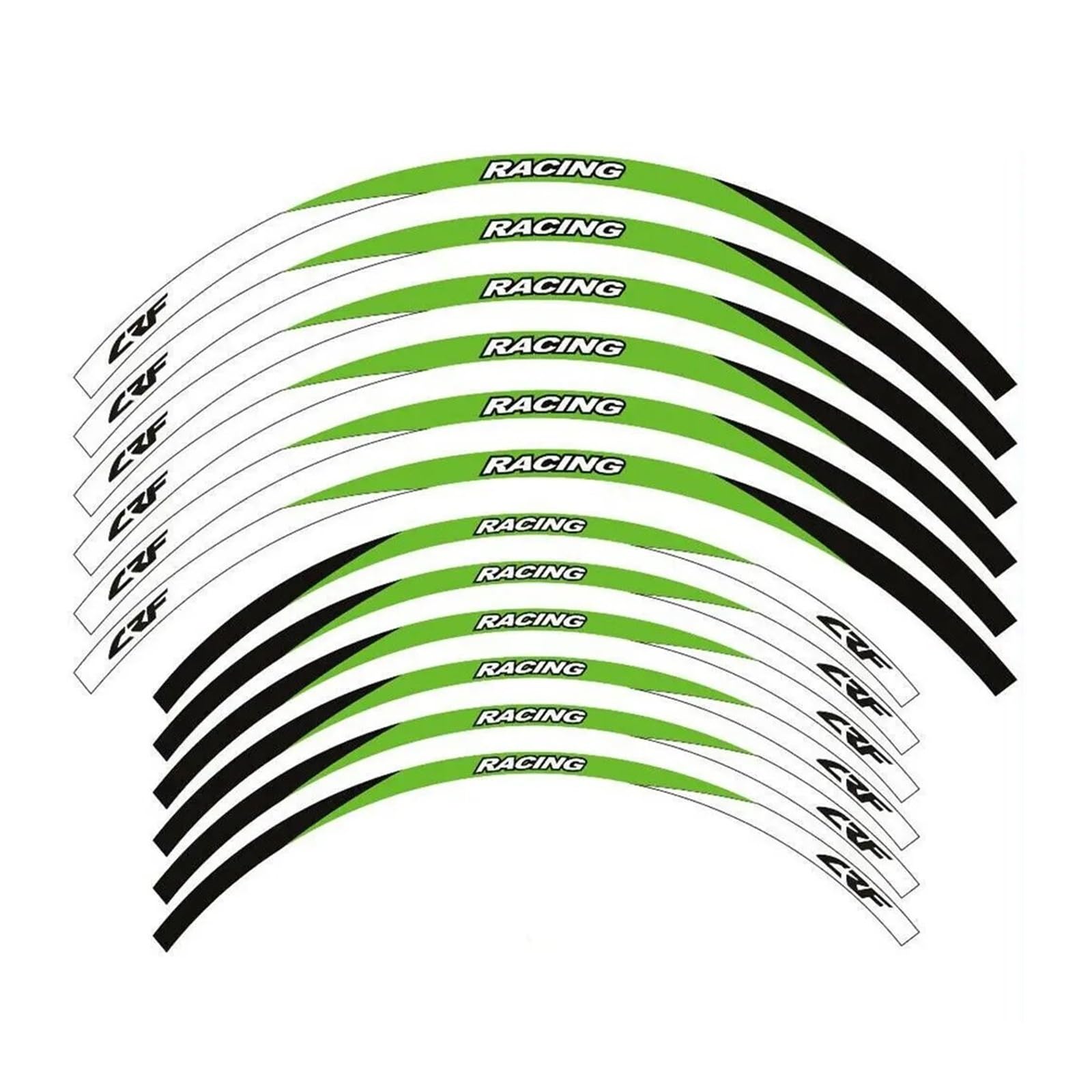 Motorrad-Rad Passend Für CRF300L Für CRF300L Passend Für RALLY Motorradfelgenaufkleber Reflektierende Aufkleber Felgenstreifen Aufkleber Abziehbild(Green 3) von ForgUe