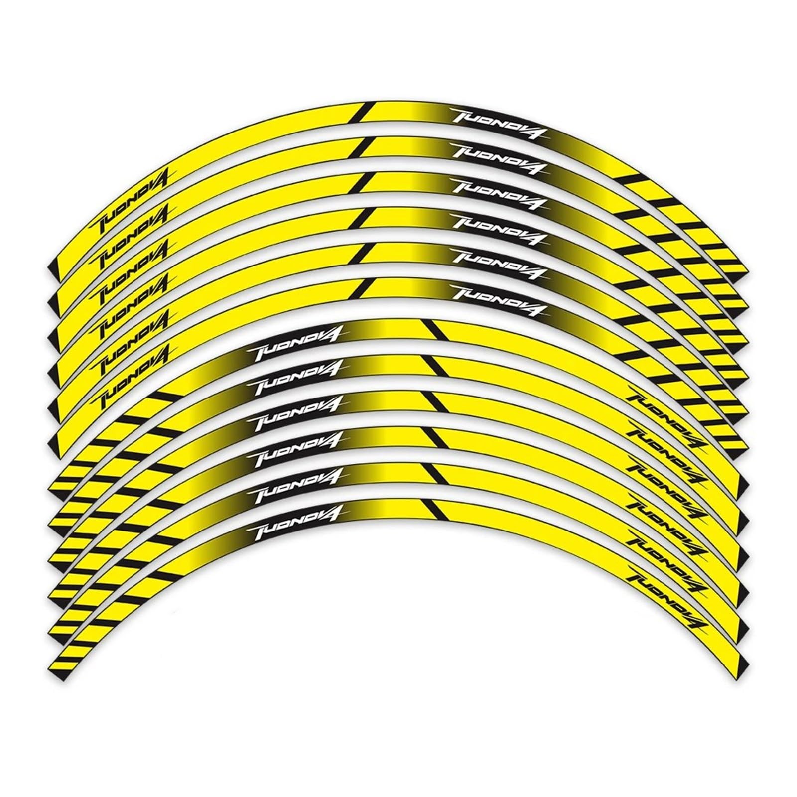 Motorrad-Rad Vorder- Und Hinterradaufkleber Moto Reflektierende Aufkleber Rad Dekorative Aufkleber Für A&PRILIA Für Tuono V4 Für TUONOV4 Aufkleber Abziehbild(Yellow) von ForgUe