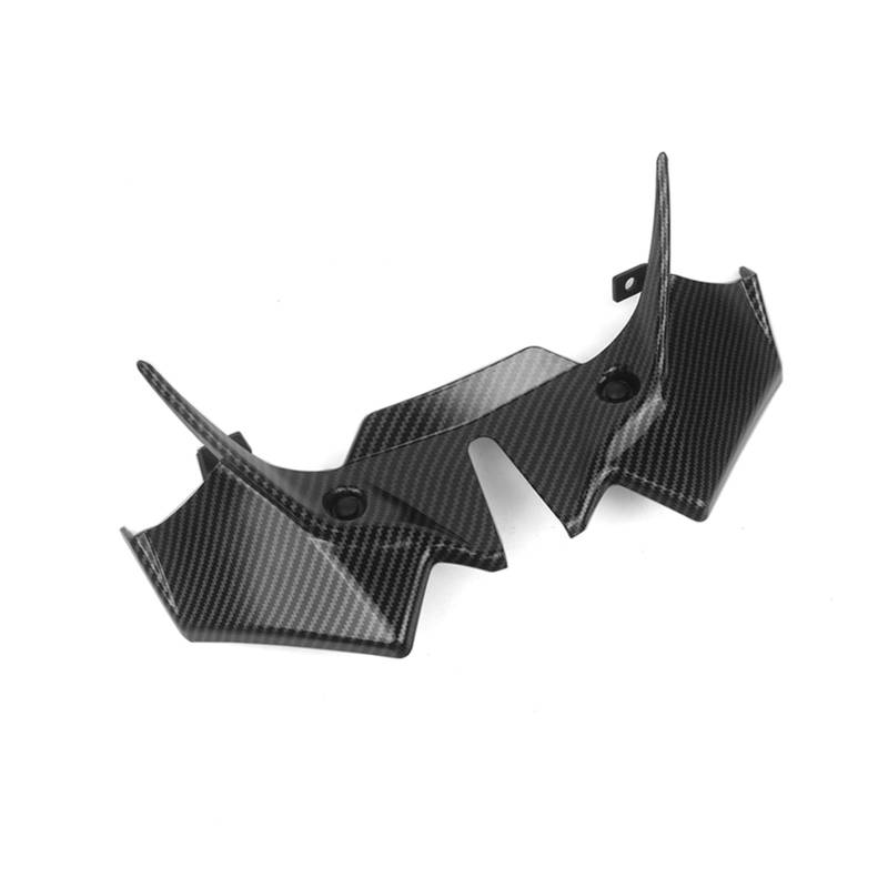 Motorrad-Verkleidung Motorrad Naked Front Spoiler Winglet Aerodynamische Flügel Kit Spoiler Für Z650 2021 2022 2023 Frontverkleidung(Carbon Fiber Look) von ForgUe