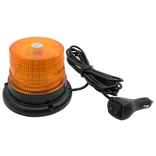 Forhome LED Rundumkennleuchte,12V-24V Auto Warnleuchte Gelb,360° Blinkleuchte Strobe mit magnetischem und 3 Meters-Kabel,für Auto LKW Traktor Golfwagen SUV von Forhome