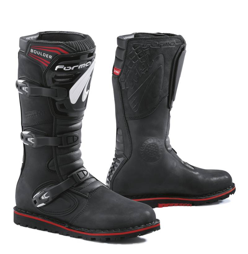 Forma FORC3809939 Motorrad-Stiefel Trial Boulder, amtlich zugelassen, , Schwarz von FORMA