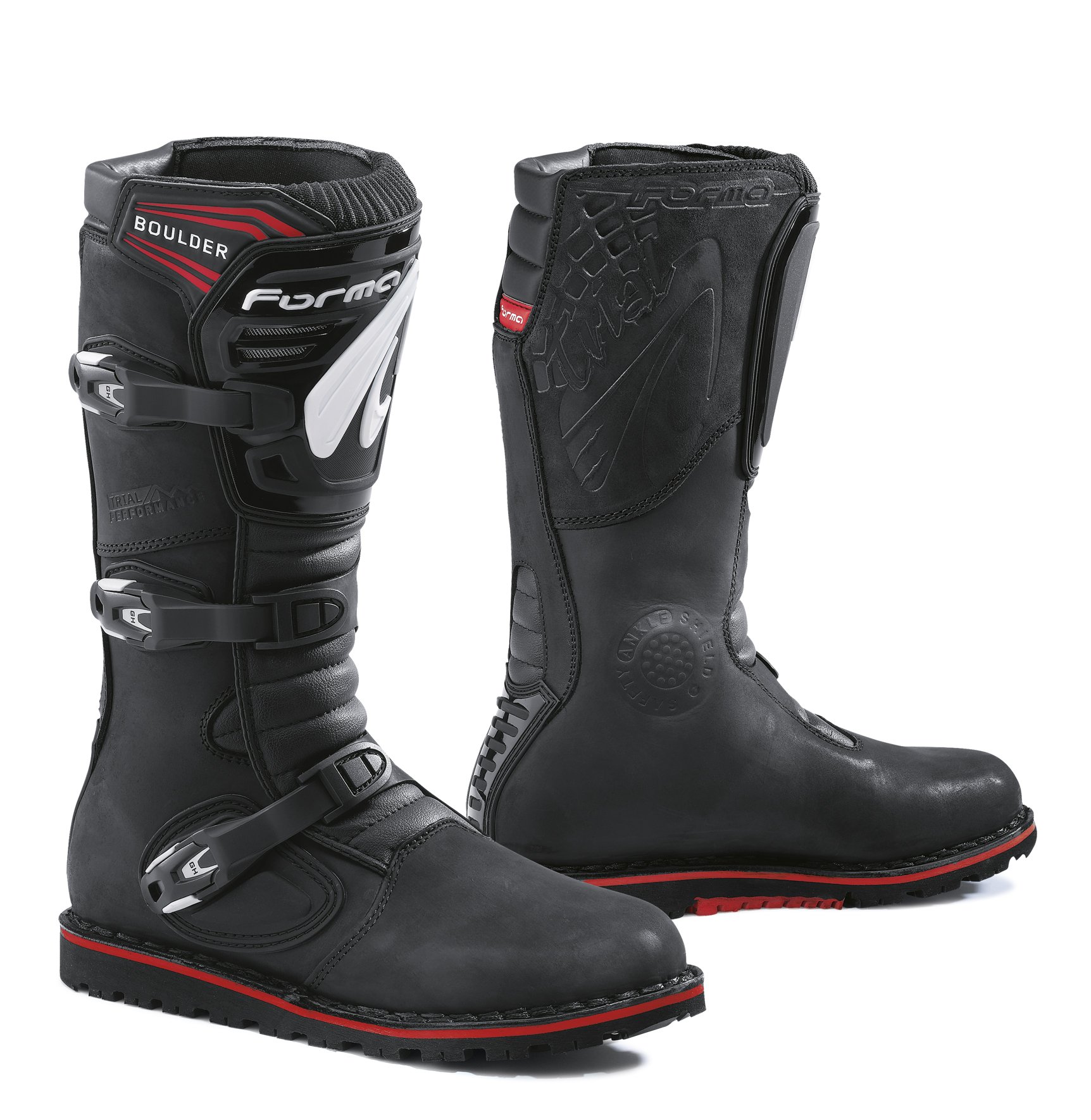 Forma FORC3809939 Motorrad-Stiefel Trial Boulder, amtlich zugelassen, Schwarz von FORMA