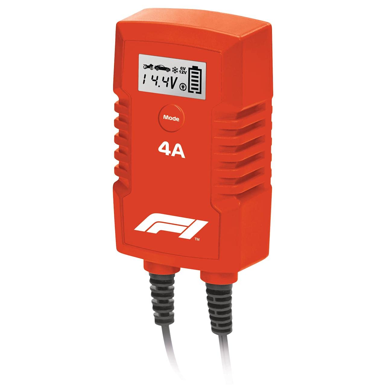 Formula 1 Mikroprozessor Batterie Ladegerät 4 Ampere für 6/12 V, 7-stufig, Power-Supply, Auto Erhaltungsladegerät mit LCD Display von Formula 1