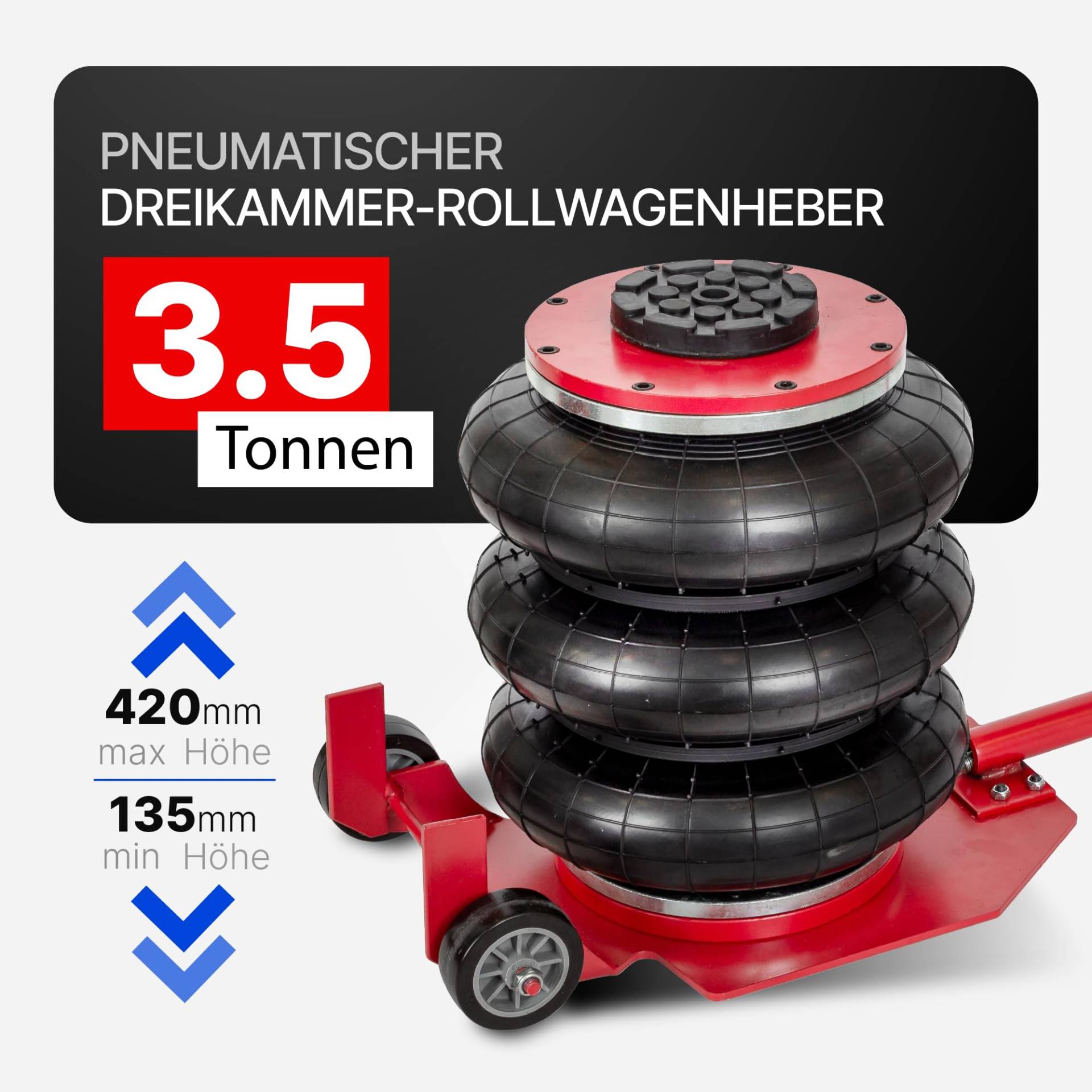 Pneumatischer Wagenheber 3,5T // Triple Bag Air Jack 3,5T // Luftwagenheber 3,5T // Dreifachbeutel Luftheber von ForsagePol