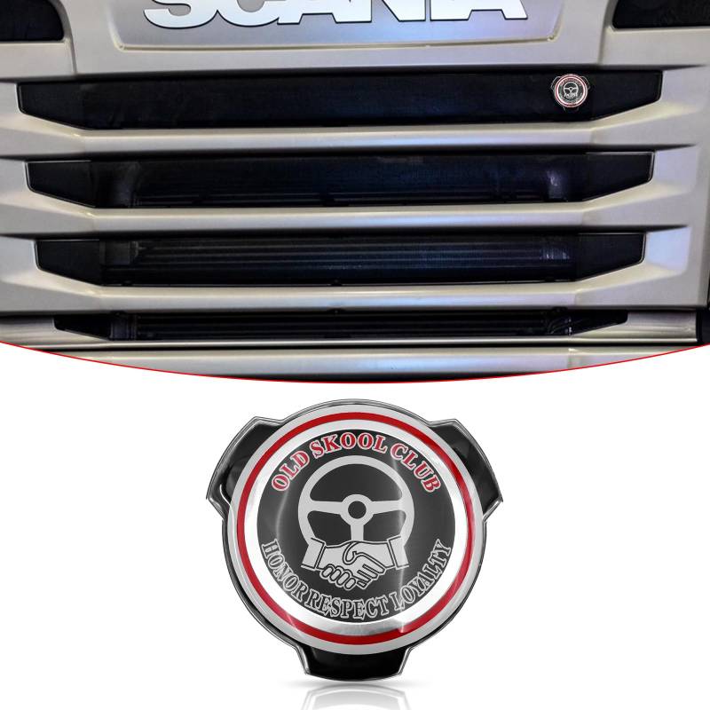 1 Stück Custom Emblem für Scania Truck Frontgrill Badge Emblem Ersatz Außenzubehör 1401610 (Old Skoda Club) von Forten Kingdom