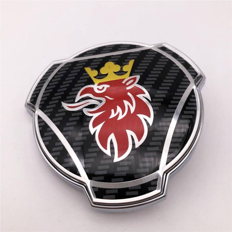 1 Stück Custom Griffin Emblem für Scania Truck Frontgrill Badge Emblem Ersatz Außenzubehör 1401610 (Carbon) von Forten Kingdom