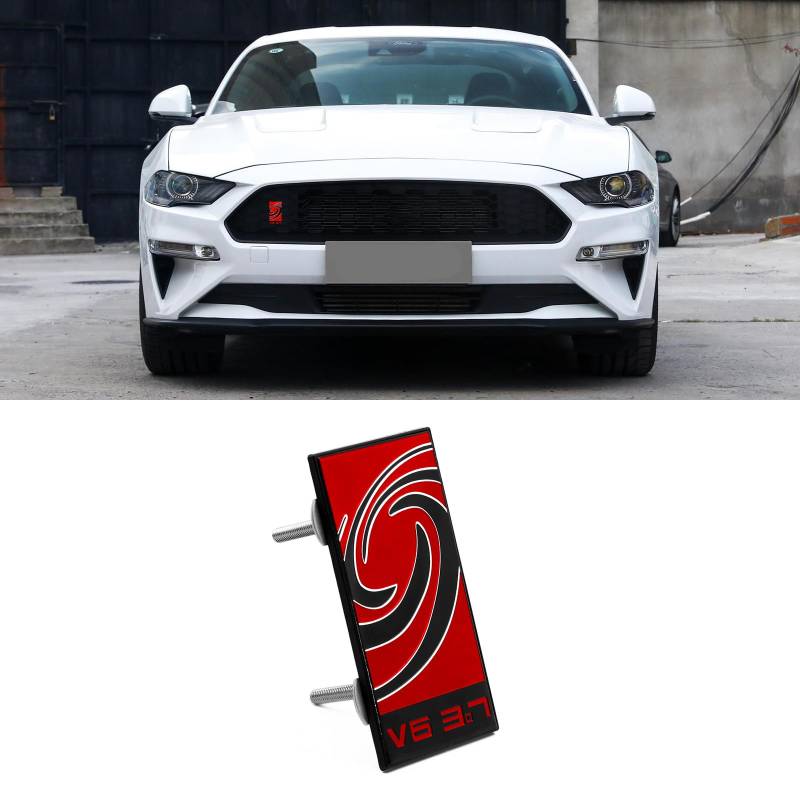 Forten Kingdom Neues rotes schwarzes Zyklon V6 3.7 Design Metall Abzeichen Custom Emblem mit Schraube Installation auf Auto Frontgrill von Forten Kingdom