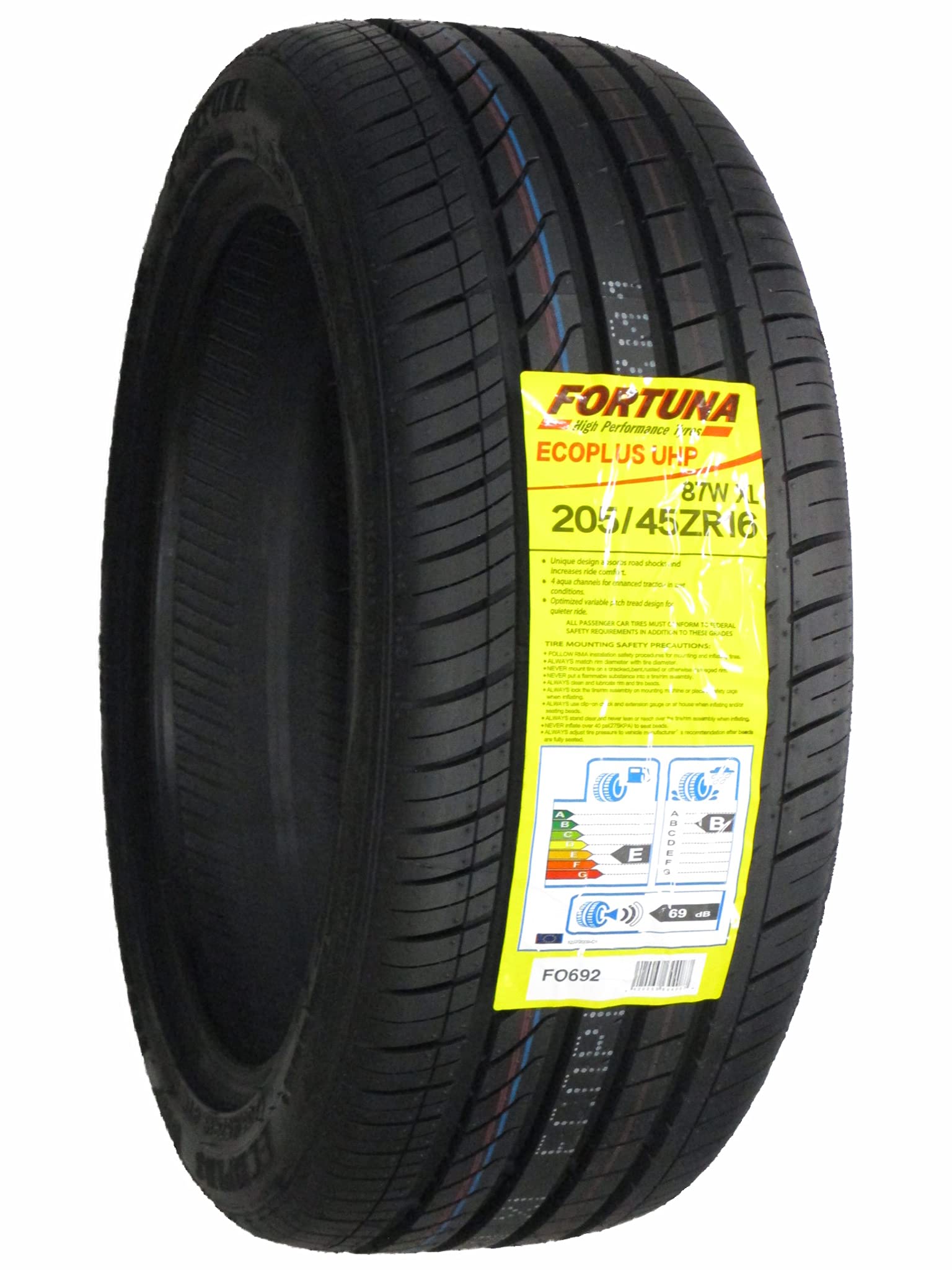 Fortuna EcoPlus UHP XL - 205/45R16 87W - Sommerreifen von Fortuna