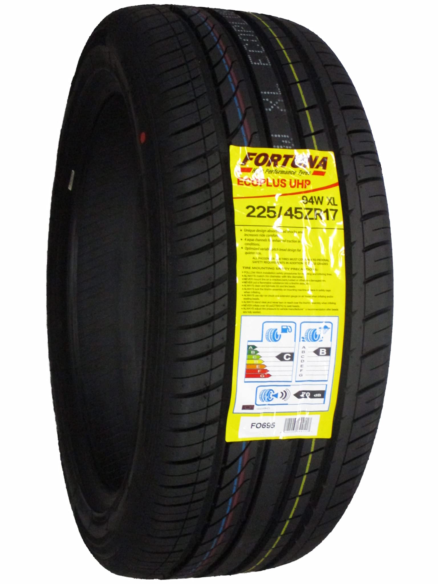 Fortuna EcoPlus UHP XL - 225/45R17 94W - Sommerreifen von Fortuna