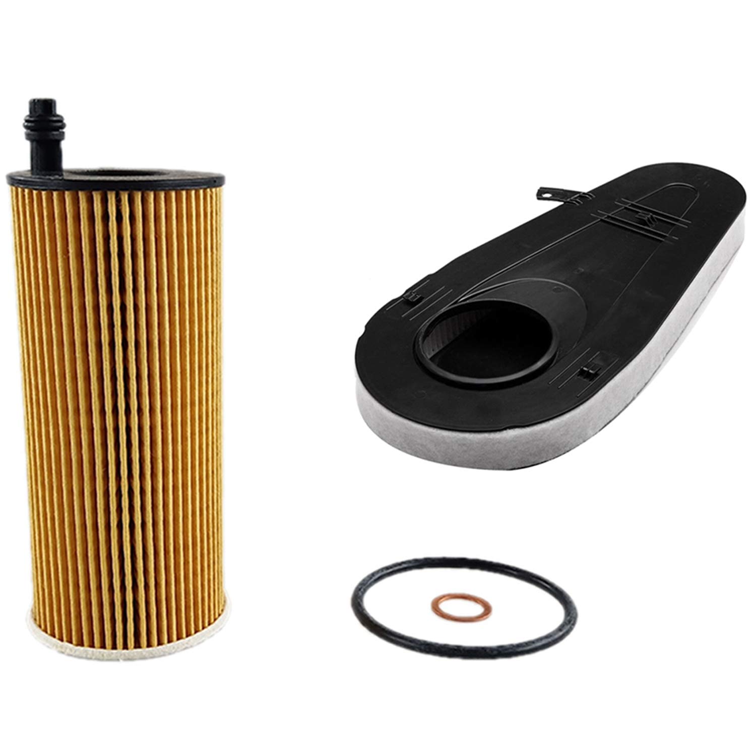 Fossthiroy 1 x Auto-Luftfilter für 5/7er-Serie F01 F02 F07 F10 F11 & 1 Stück für F10 F25 F30 F31 328D X3 Ölfilter-Set von Fossthiroy