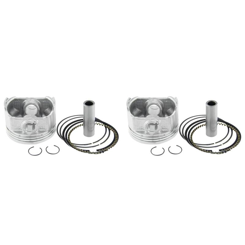 Fossthiroy 2 Set 65,5 mm Motorrad-Kolbenring, 15 mm Stiftring-Set, Zylinder-Kolbenringdichtung für Zongshen CB250CC Motor ATV von Fossthiroy