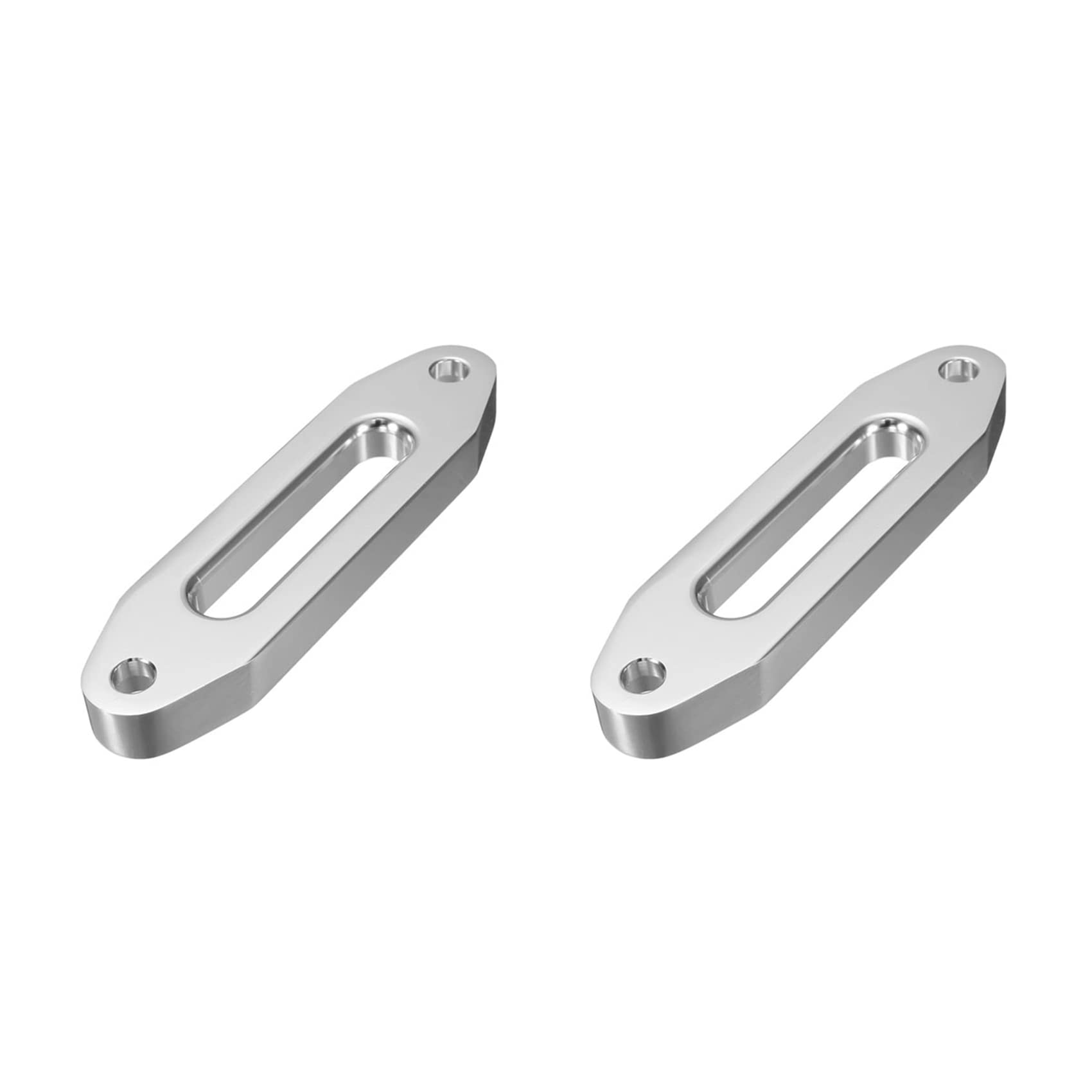 Fossthiroy 2 Stück 125 mm 1814 kg Universal Chrom Billet Aluminium Fallet Fairlead Synthetische Halterung Seilwinde Seil 6803 kg für SUV ATV UTV von Fossthiroy