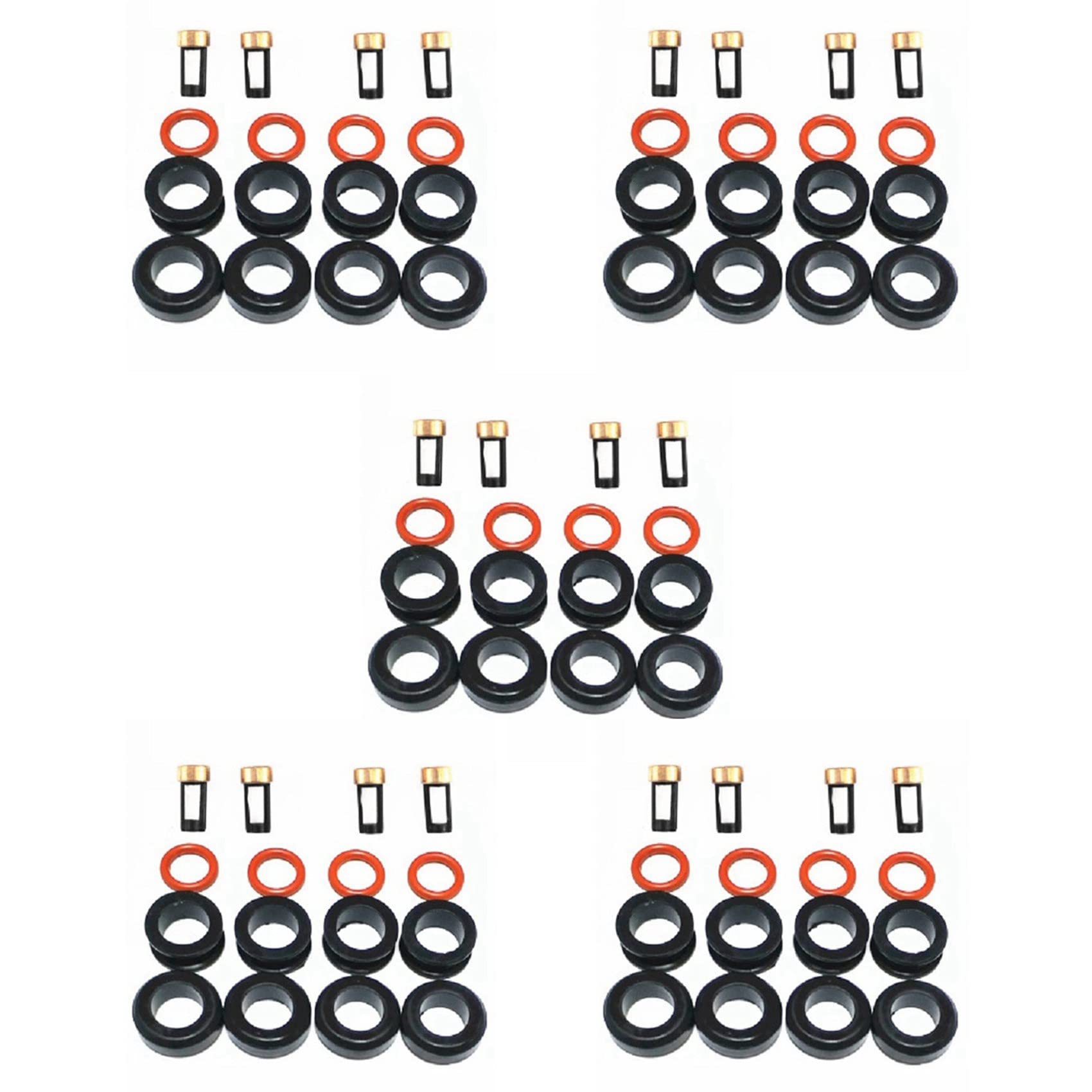 Fossthiroy 20x Einspritzdüsen Reparatursatz Einspritzdüsen Dichtung O Ring Satz Dichtungen Filter für Legacy Gt 195500-3910 16611-Aa510 von Fossthiroy