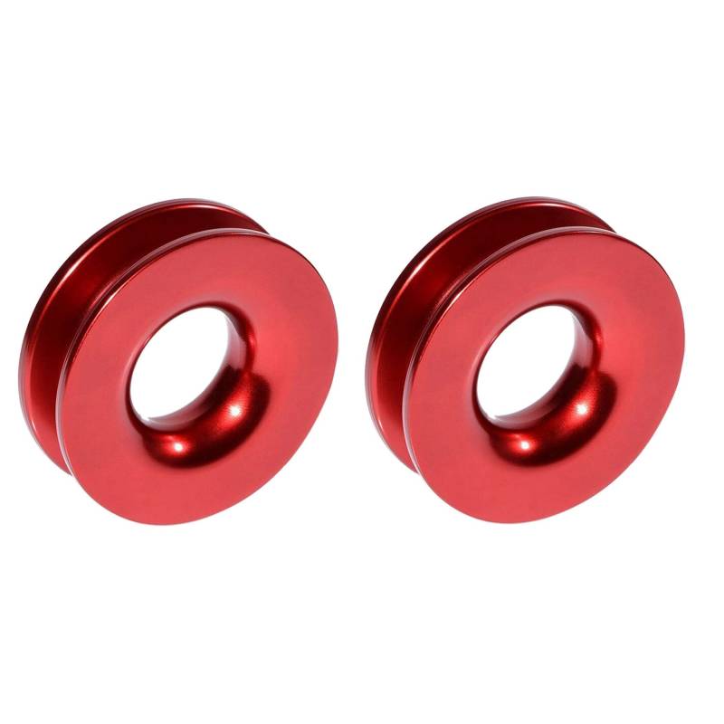 Fossthiroy 2X Aluminium Recovery Ring Snatch-Ring 41000Lb für 3/8 1/2 Synthetisches Winden Seil ROT von Fossthiroy