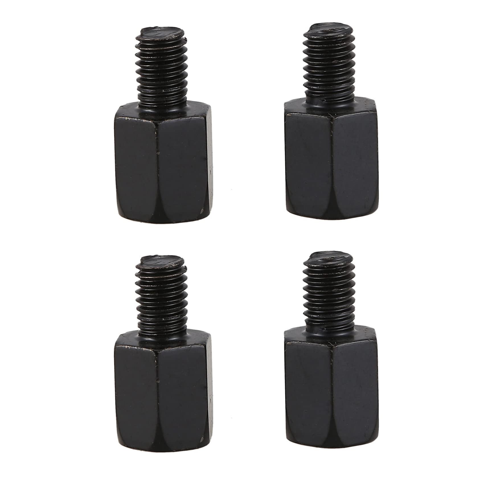 Fossthiroy 4 PCS Motorrad Spiegeladapter Wandelt im Uhrzeigersinn von 8MM auf 10MM Schwarz um von Fossthiroy