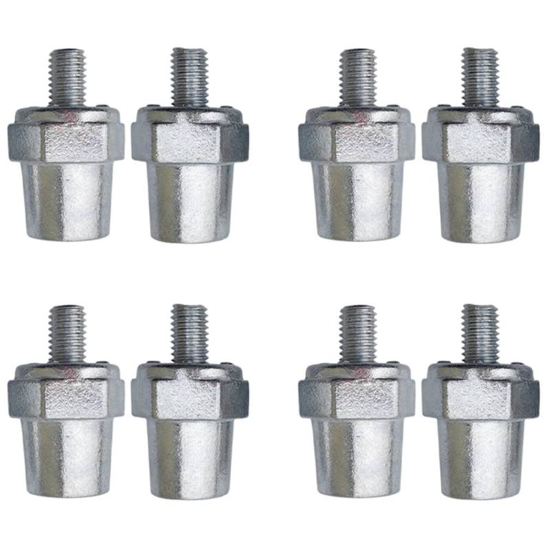 Fossthiroy 4 Paar Batterie-Seitenklemmen aus Zinklegierung, passend für 8 mm positive (+) oder negative (-) Batteriekabelklemmen von Fossthiroy