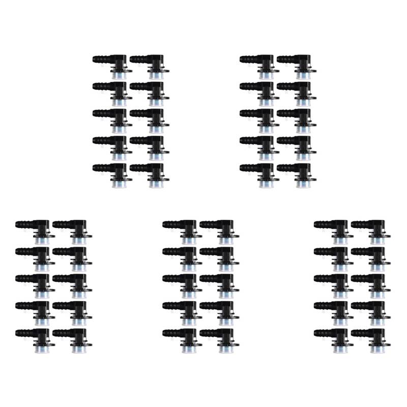 Fossthiroy 50 Stück Auto-Wasserrohrverbinder ID12-ID6-90 Grad L Typ Kraftstoffleitung Schnellverbinder Kraftstoffleitungsverbinder von Fossthiroy