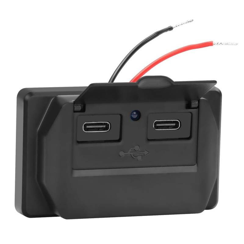 Fossthiroy RV-USB-Steckdosenpanel-Wandhalterung, Dual-PD3.0-Typ-C-Anschluss, Autoladegerät-Buchse, Multi-Port-Netzadapter für Auto, Bus, Wohnmobil, von Fossthiroy