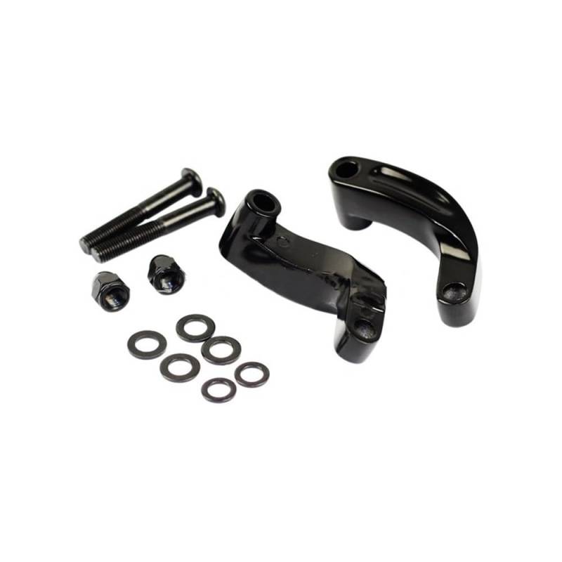 Motorrad Aluminium Spiegelverlängerungs Adapter Set Für H&arley CVO Softail Breakout FXSB Fat Bob Low Rider FXDL Custom Mount Extender (Color : Black) von FouncY