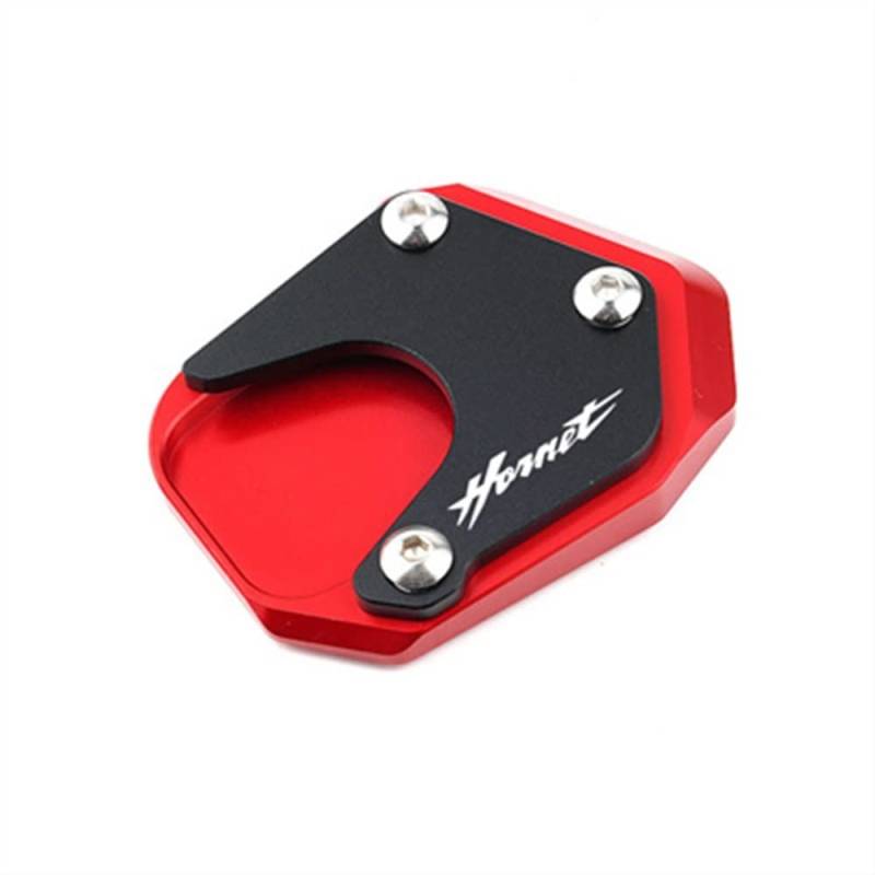 Motorrad Seitenständer Motorrad CNC Ständer Fuß Seitenständer Erweiterung Pad Stützplatte Für Hond&a Hornet CB600F 2008-2013 CB900F 2002-2007 (Color : Red) von FouncY