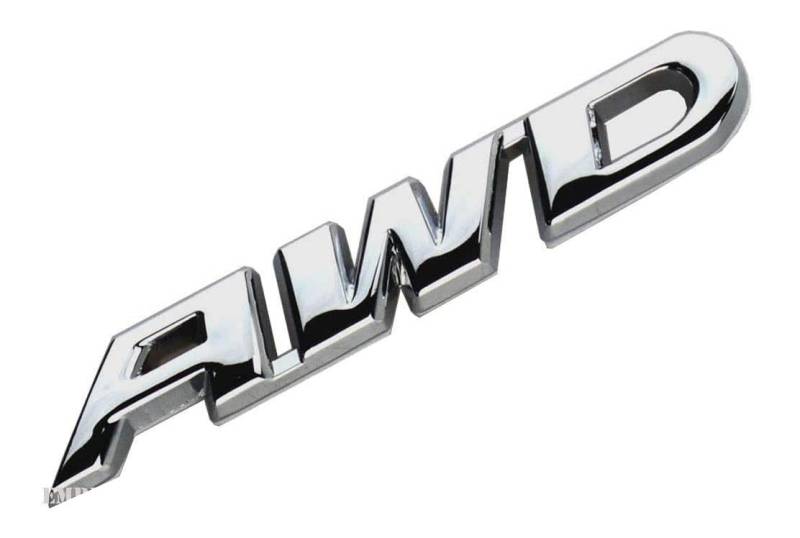 1 x 3D Metall AWD Logo Emblem Heckklappe Seitenaufkleber Abzeichen Auto Aufkleber Abzeichen für 4 Radantrieb SUV Off Road Heckklappe (Silber) von Fouring