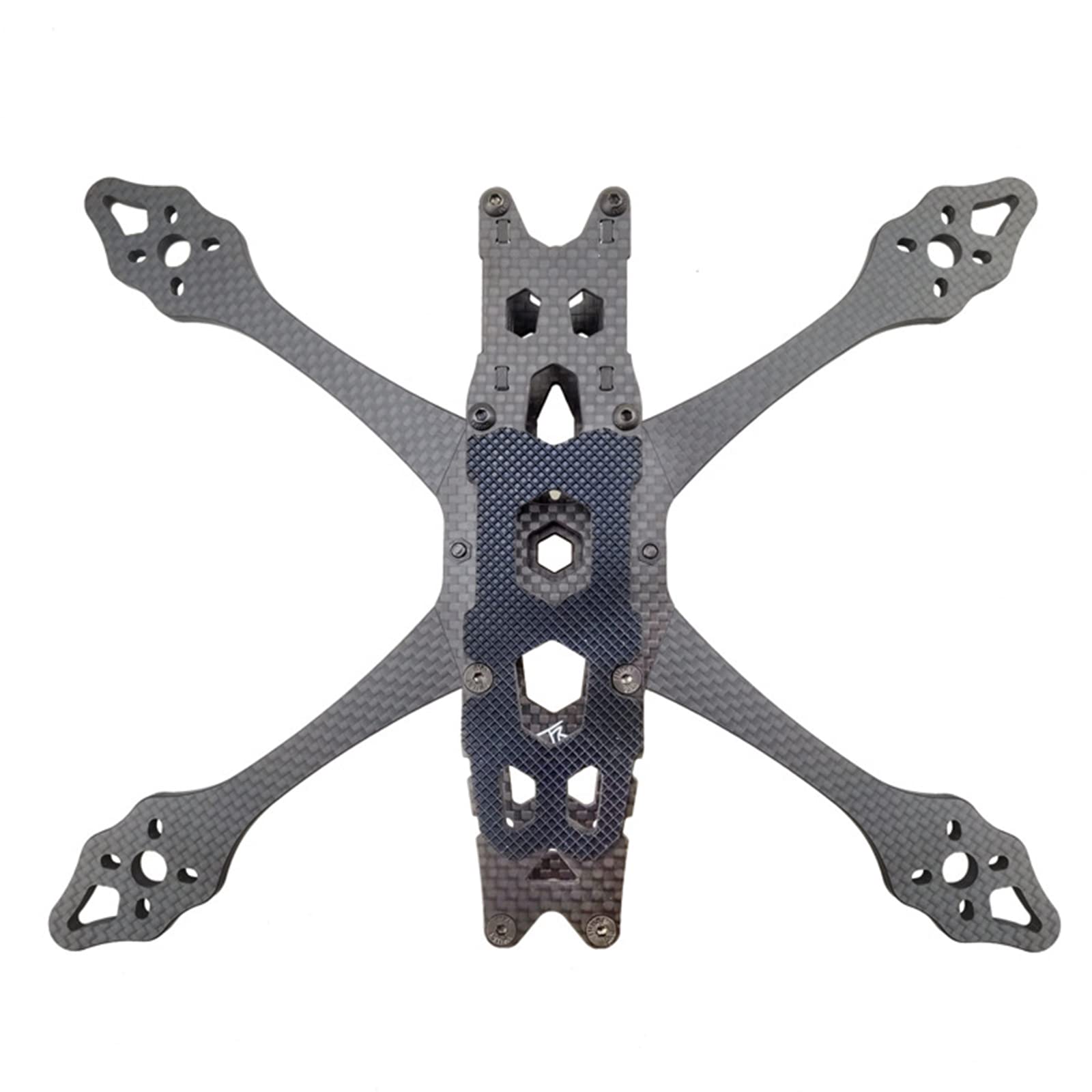 12,7 cm (5 Zoll) 225 mm Radstand X-Type geteilter Kohlefaserrahmen für FPV-Drohnen, aktualisiert für QAV-S 225 mm von Fowspvzn