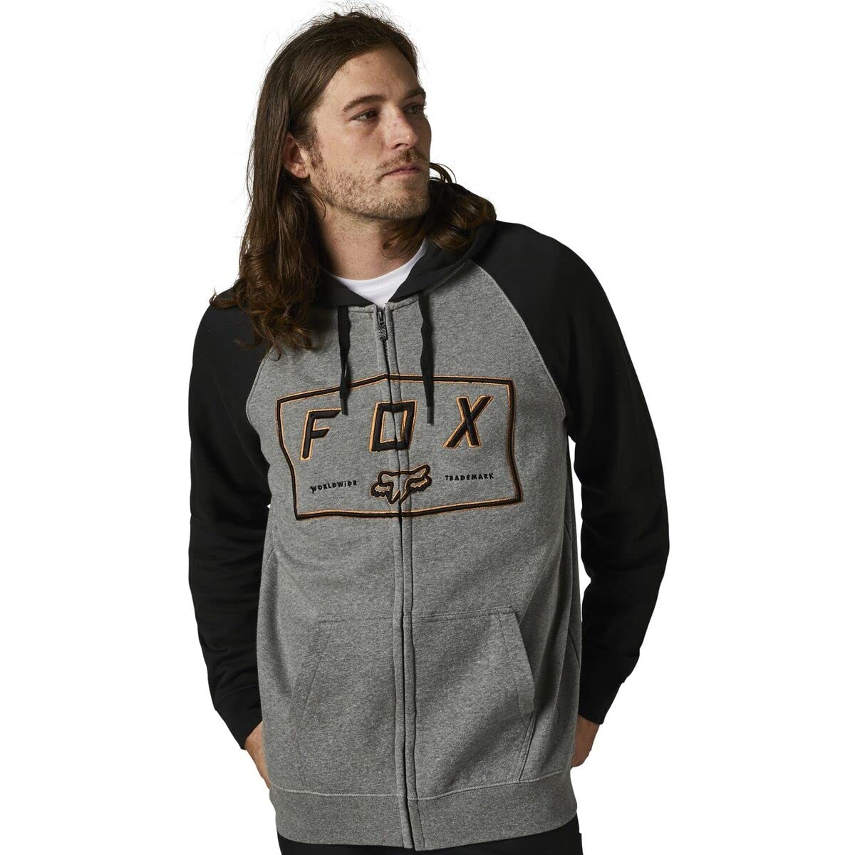 FOX Badger Zip Hoodie Heather Graphithe XL von Fox Racing