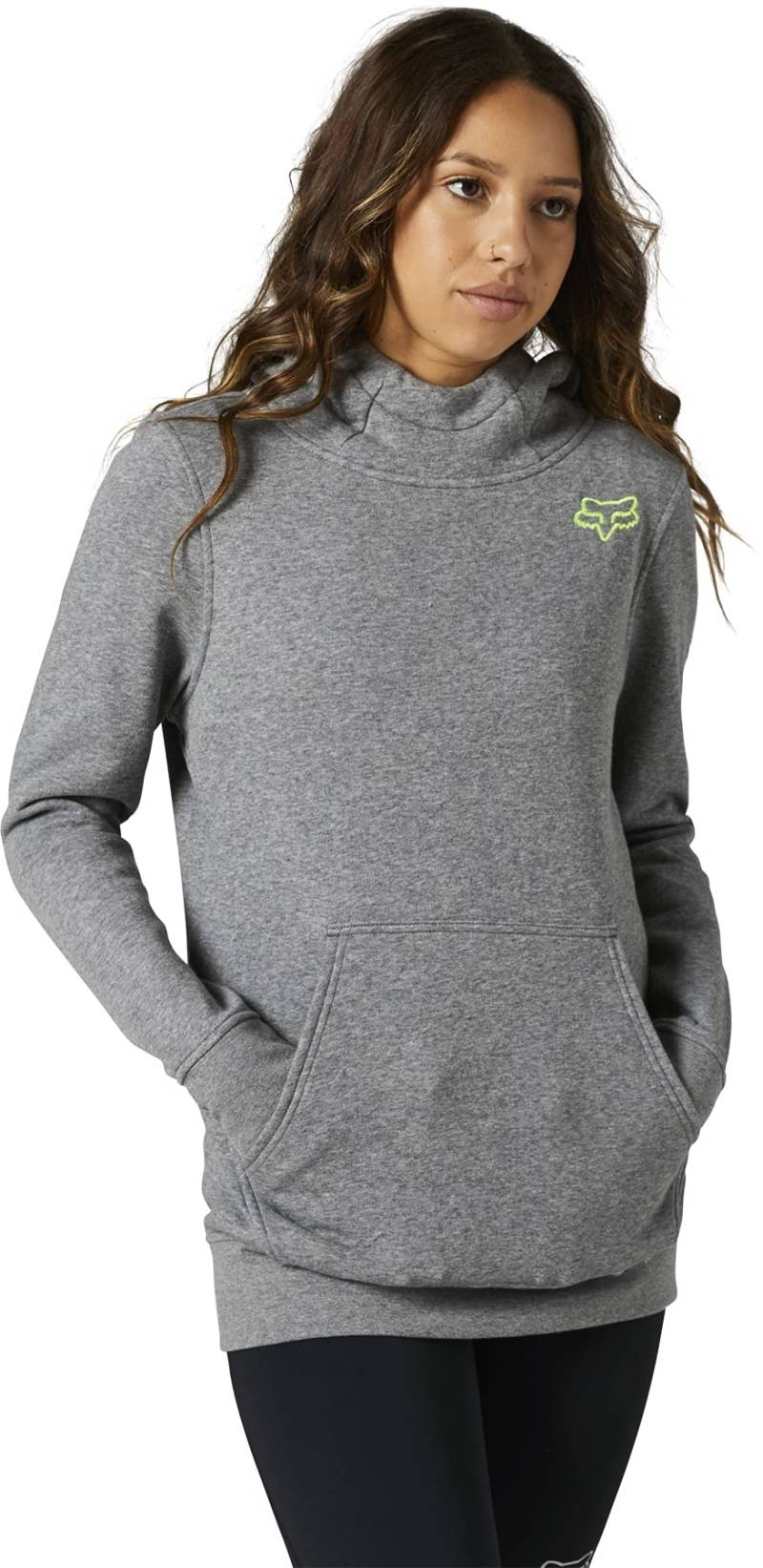 FOX Womens Qualify Pullover Hoodie Heather Graphithe M von Fox Racing