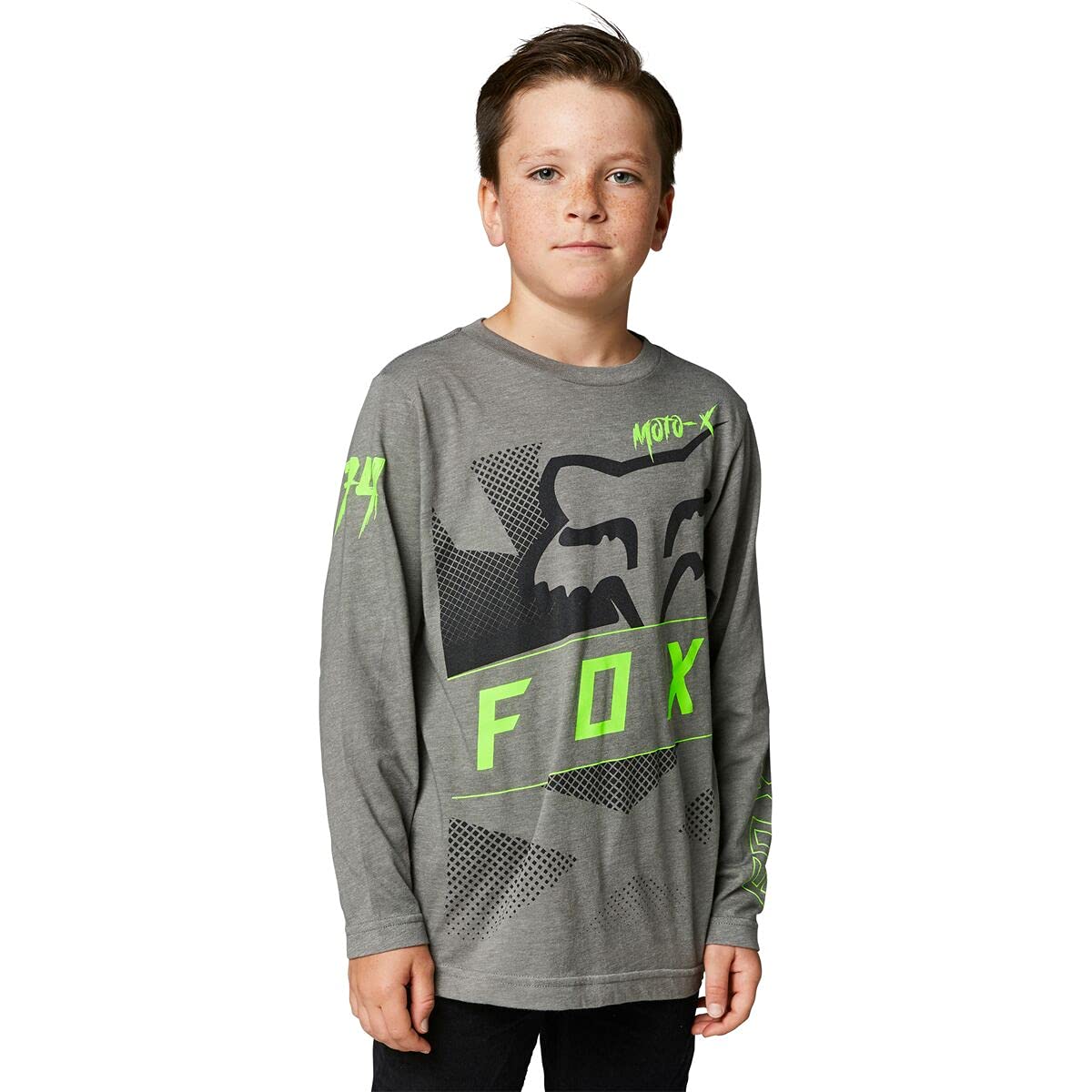 FOX Youth Riet Long Sleeve Tee Heather Graphithe YS von Fox Racing