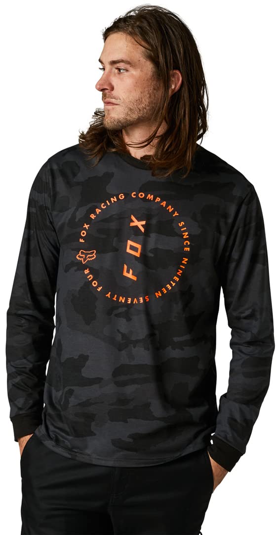 Fox Clean Up Camo Long Sleeve Tech Tee Black Camo M von Fox Racing