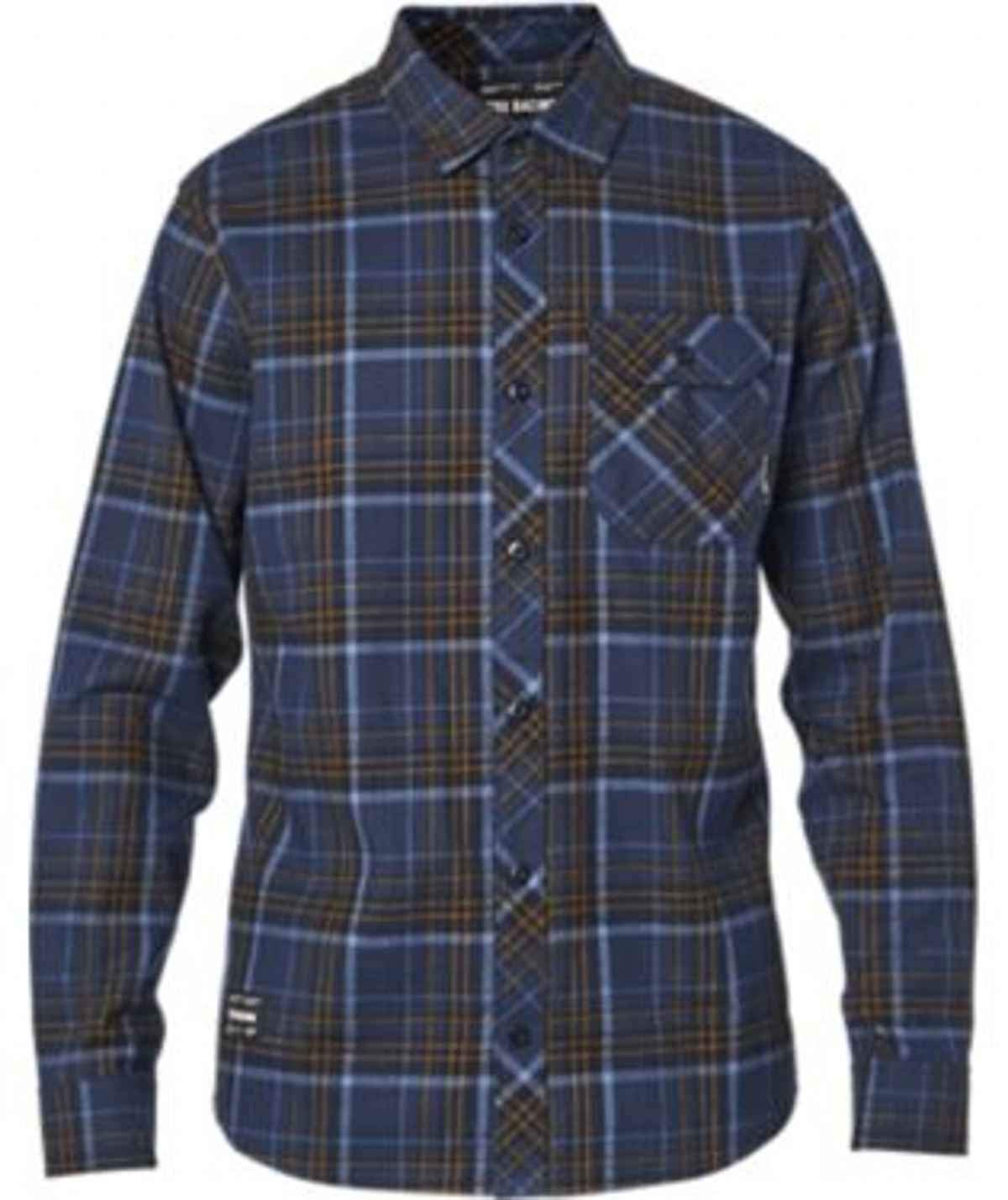 Fox Gamut Stretch Flannel Navy/Gold von Fox Racing