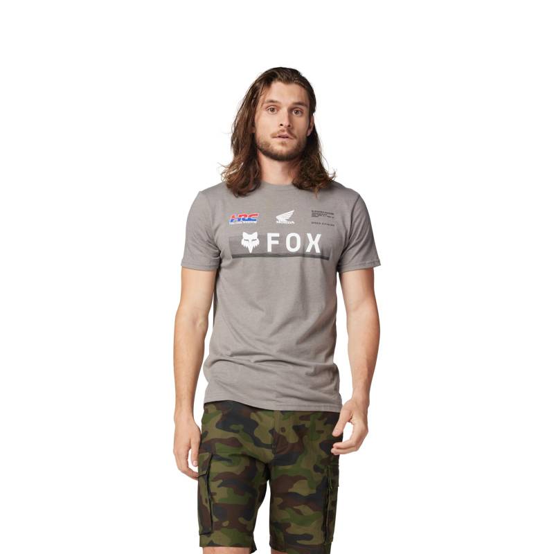 Fox Racing Fox X Honda Herren-T-Shirt, kurzärmelig, Graphit meliert von Fox Racing