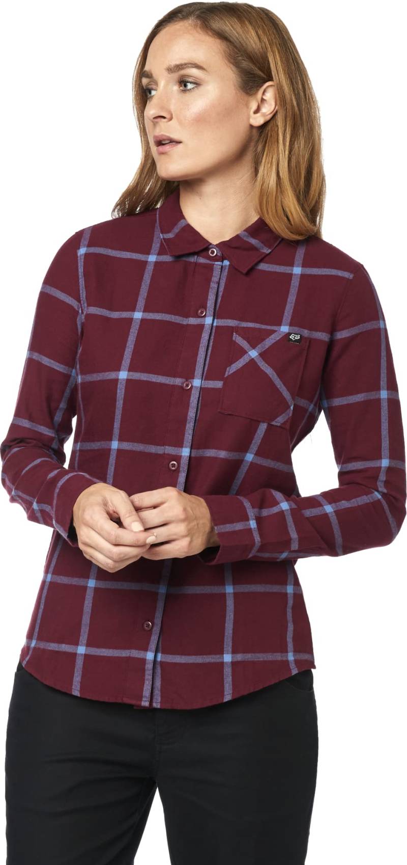 Fox Roost Flannel Cranberry M von Fox Racing