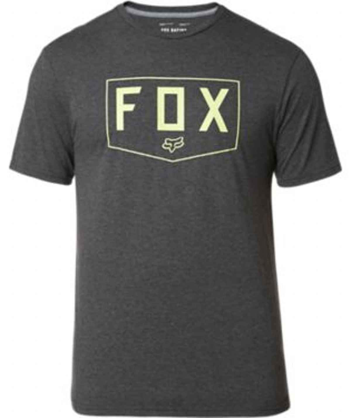 Shield Ss Tech Tee Heather Black von Fox Racing