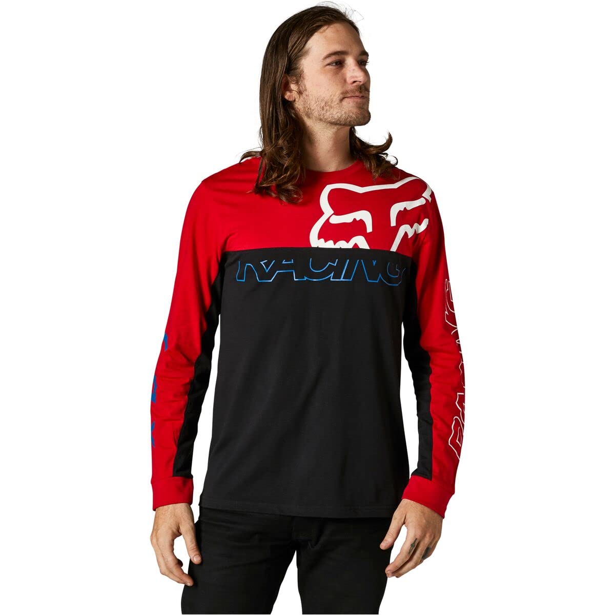 Skew Long Sleeve Crew Tee Flame Red XL von Fox Racing