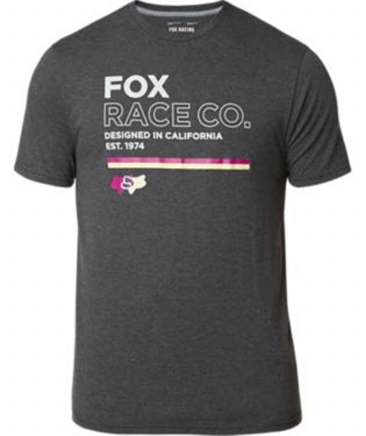 Fox Analog Ss Tech Tee Heather Black von Fox