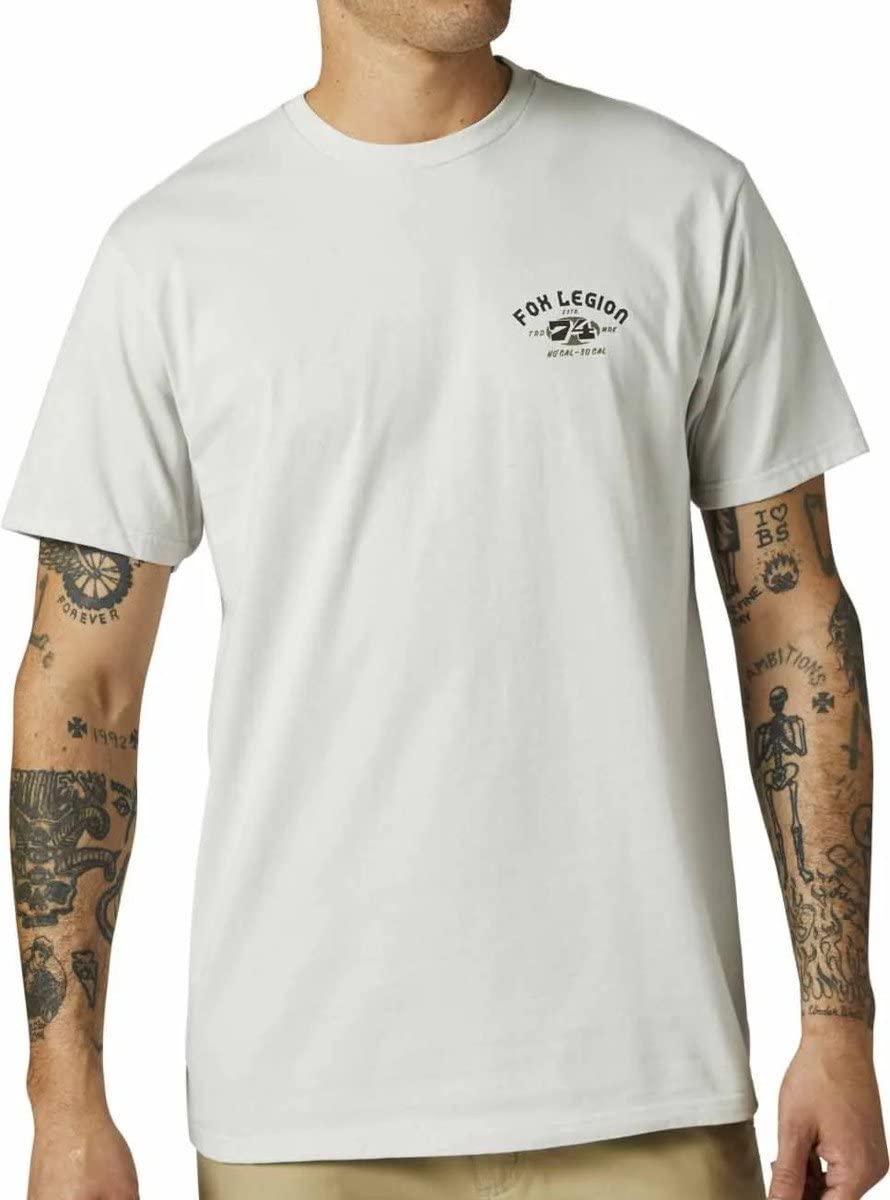 Fox At Bay Ss Premium Tee Light Grey von Fox