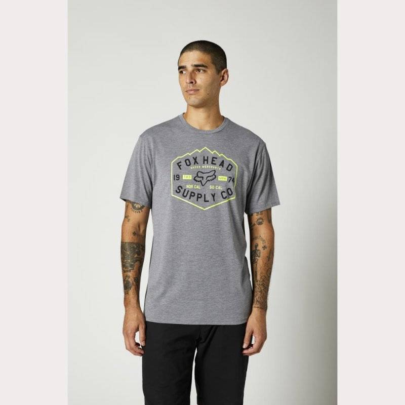 Fox Backbone Ss Tech T-Shirt [Htr Graph] von Fox