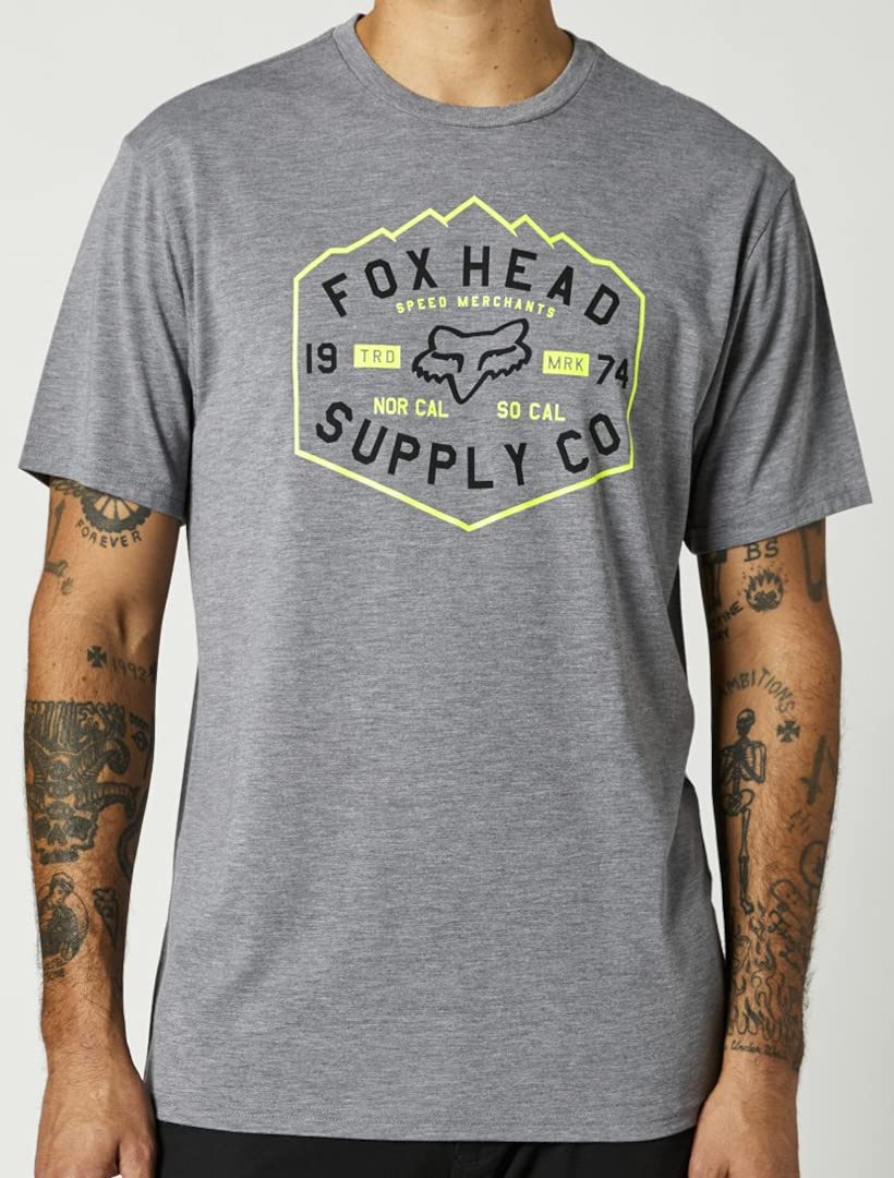 Fox Backbone Ss Tech Tee Heather Graphite von Fox Racing