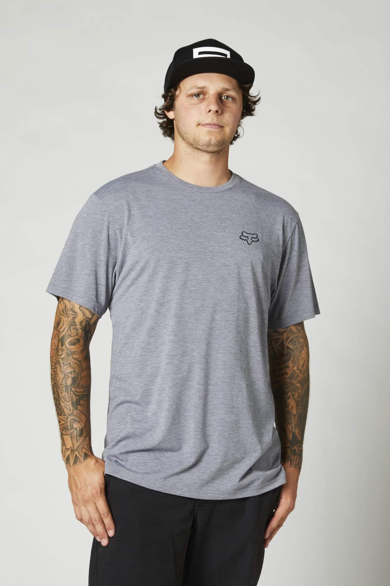 Fox Burnt Ss Tech Tee Heather Graphite von Fox Racing